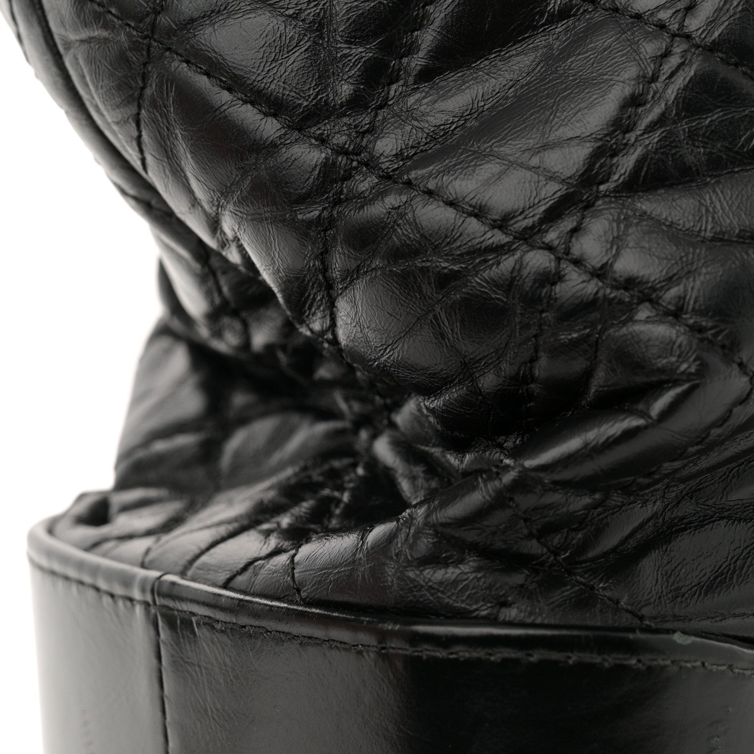 Chanel Aged Calfskin Quilted Large Gabrielle Shopping Tote Black 15 of 15