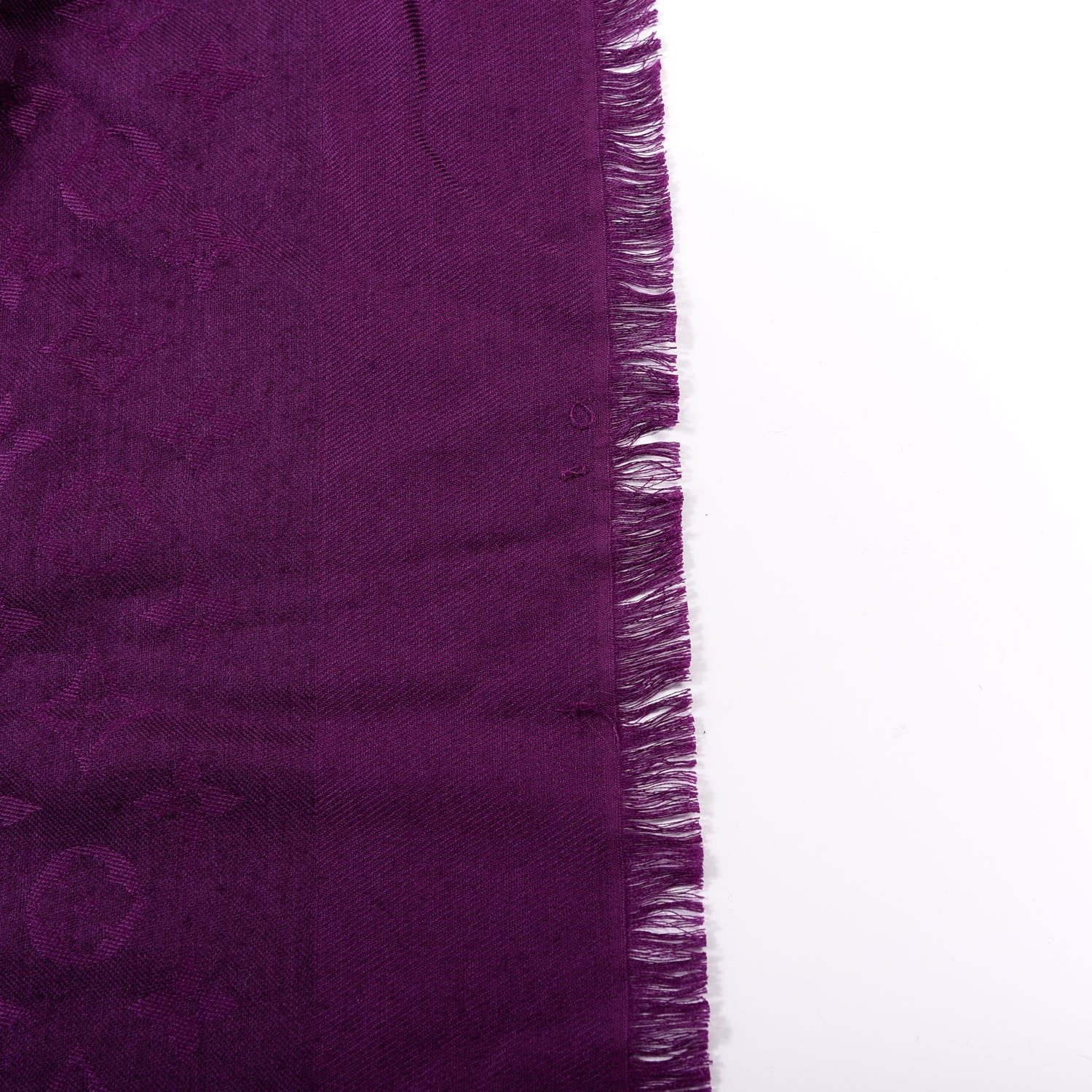 Louis Vuitton Wool Silk Monogram Shawl Cassis 3 of 4