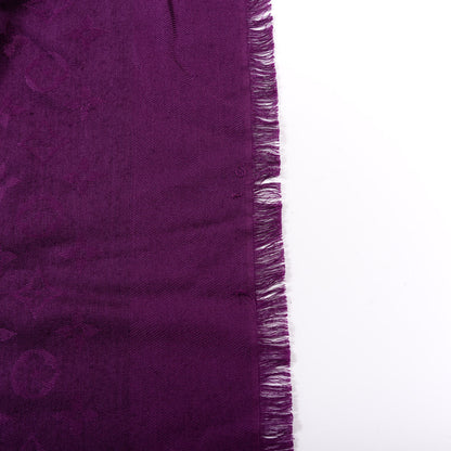 Louis Vuitton Wool Silk Monogram Shawl Cassis 3 of 4