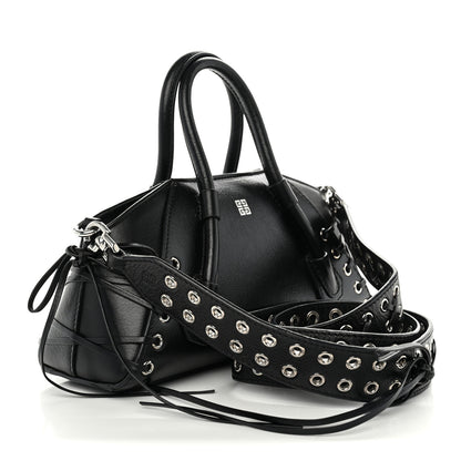 Givenchy Sugar Goatskin Lace Mini Antigona Stretch Black 3 of 9
