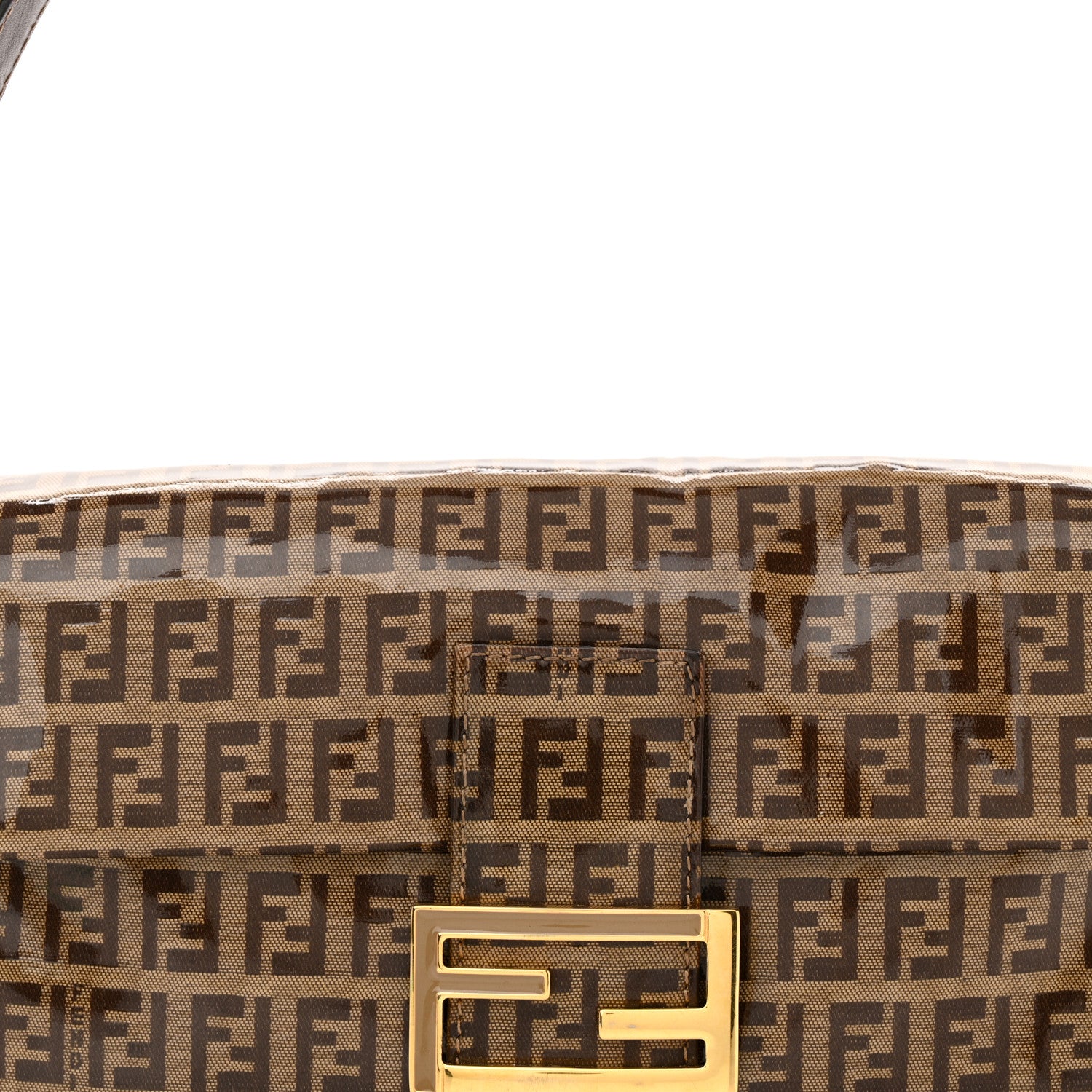 Fendi Vinyl Zucchino Baguette Tobacco 7 of 14