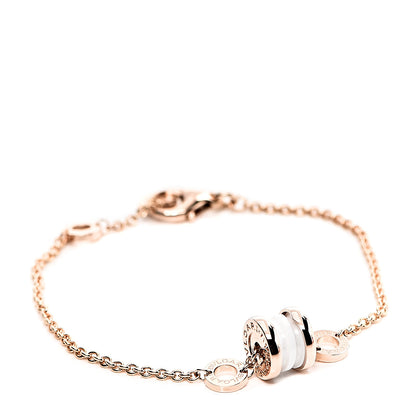 Bulgari 18K Rose Gold White Ceramic B.Zero1 Bracelet 1 of 5