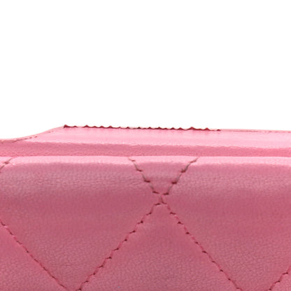 Chanel Lambskin Quilted Pearl Crush iPhone XII Pro Holder With Chain Pink 15 of 16