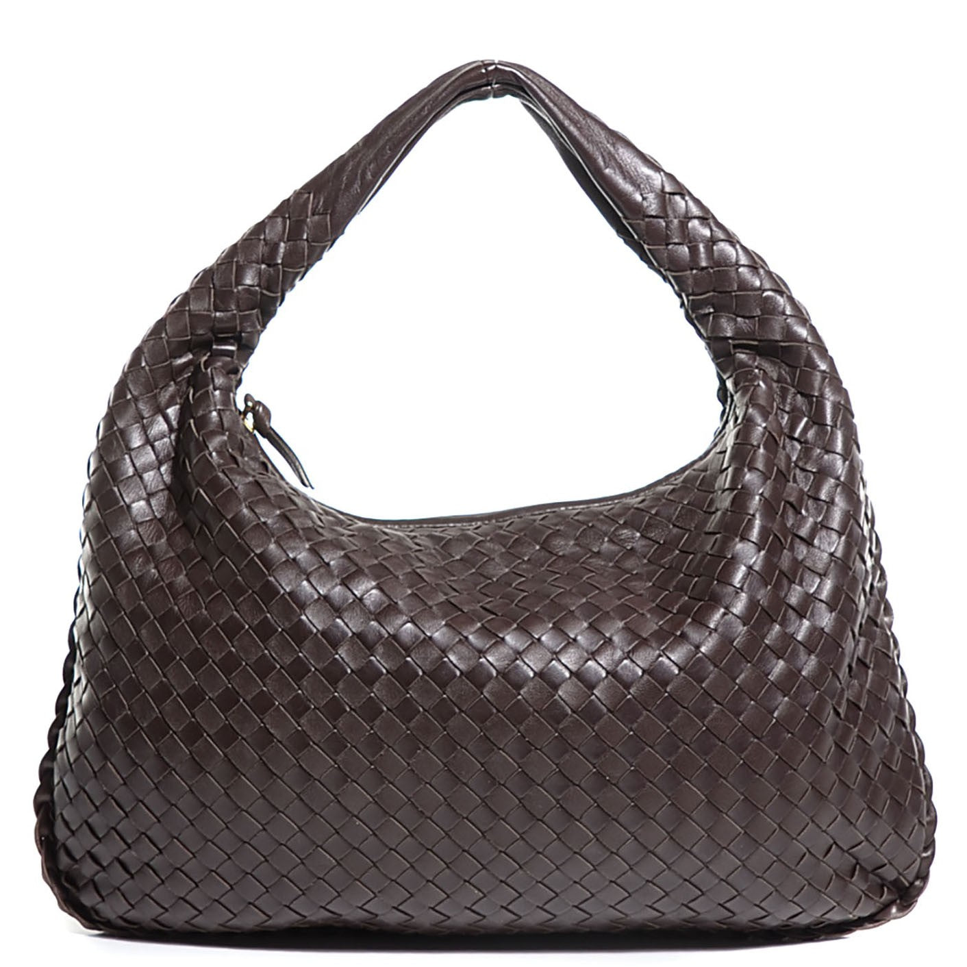 Nappa Intrecciato Medium Veneta Hobo Ebano
