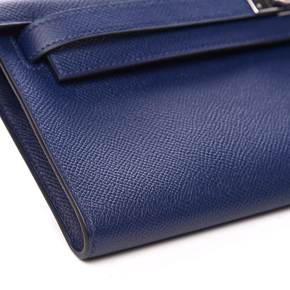 Hermes Epsom Kelly Cut Clutch Pochette Bleu Saphir 8 of 10