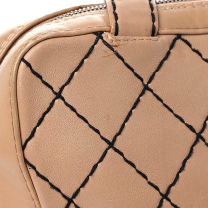 Chanel Calfskin Wild Stitch Vertical Top Handle Bag Beige 29 of 36