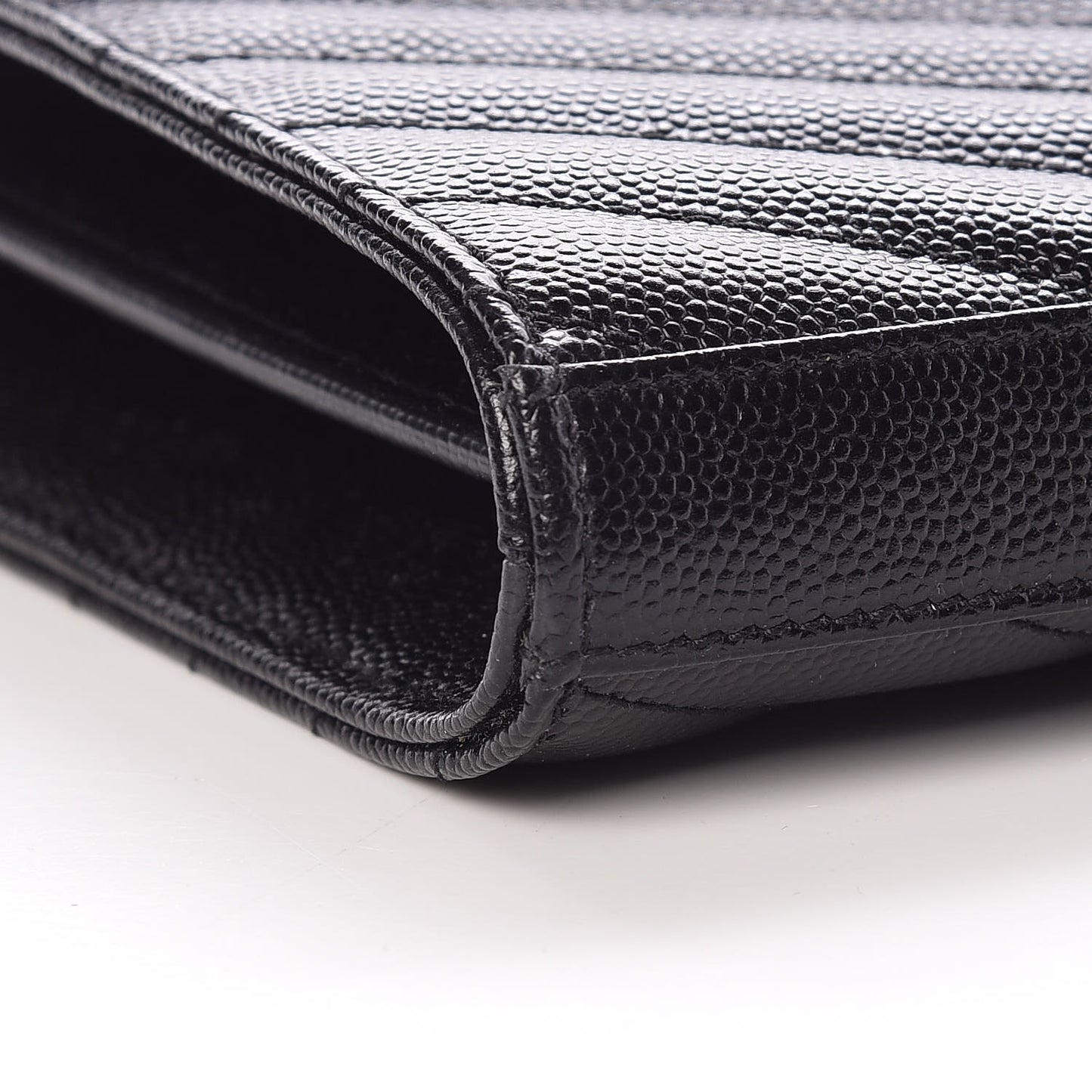 Grain De Poudre Matelasse Chevron Monogram Chain Wallet Black
