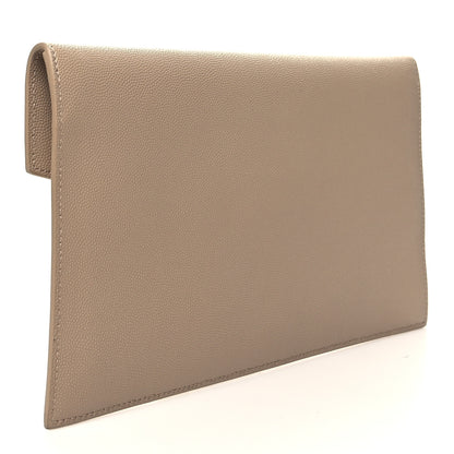 Saint Laurent Grain De Poudre Uptown Pouch Dark Beige 3 of 10