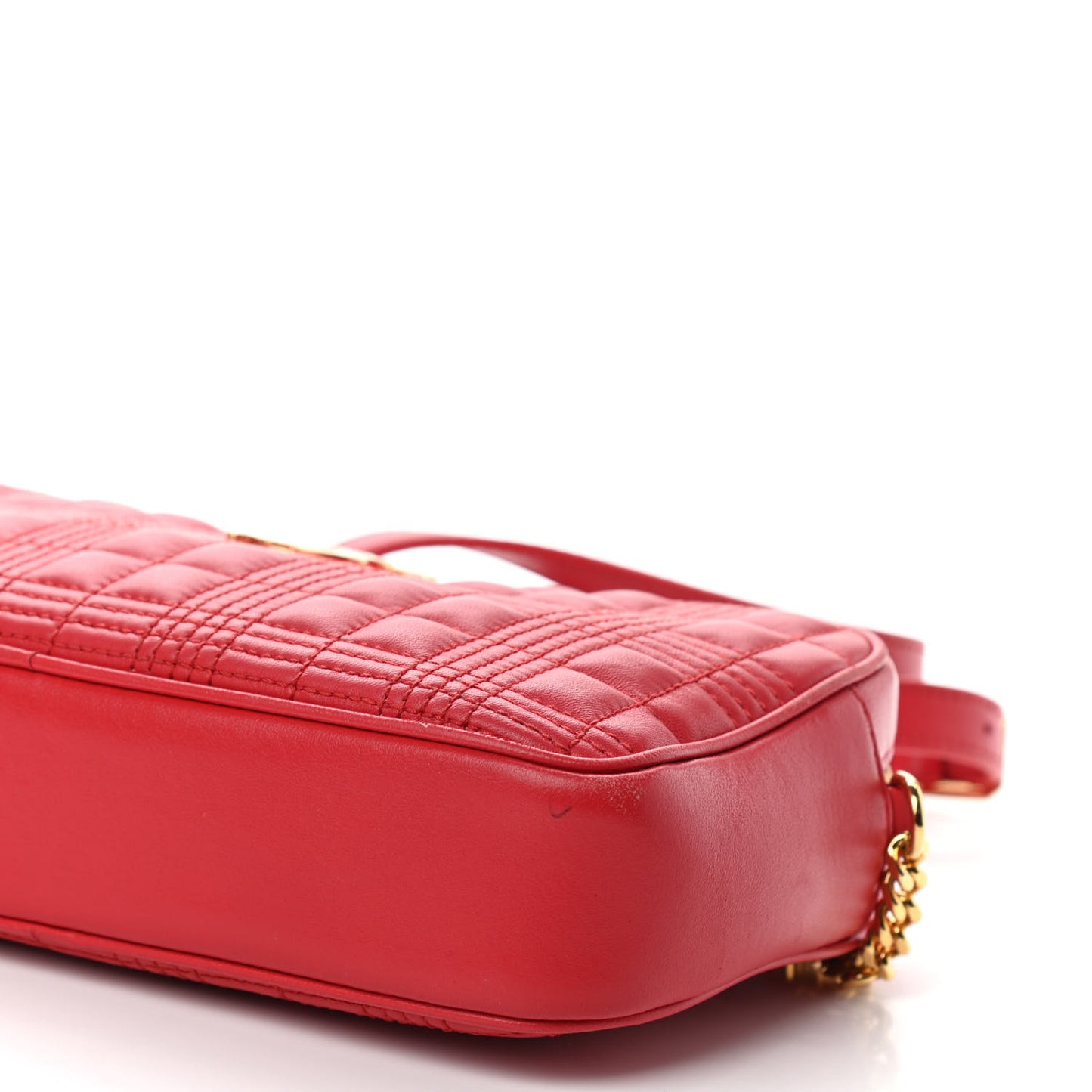 Lambskin Quilted Camera Bag Bright Red