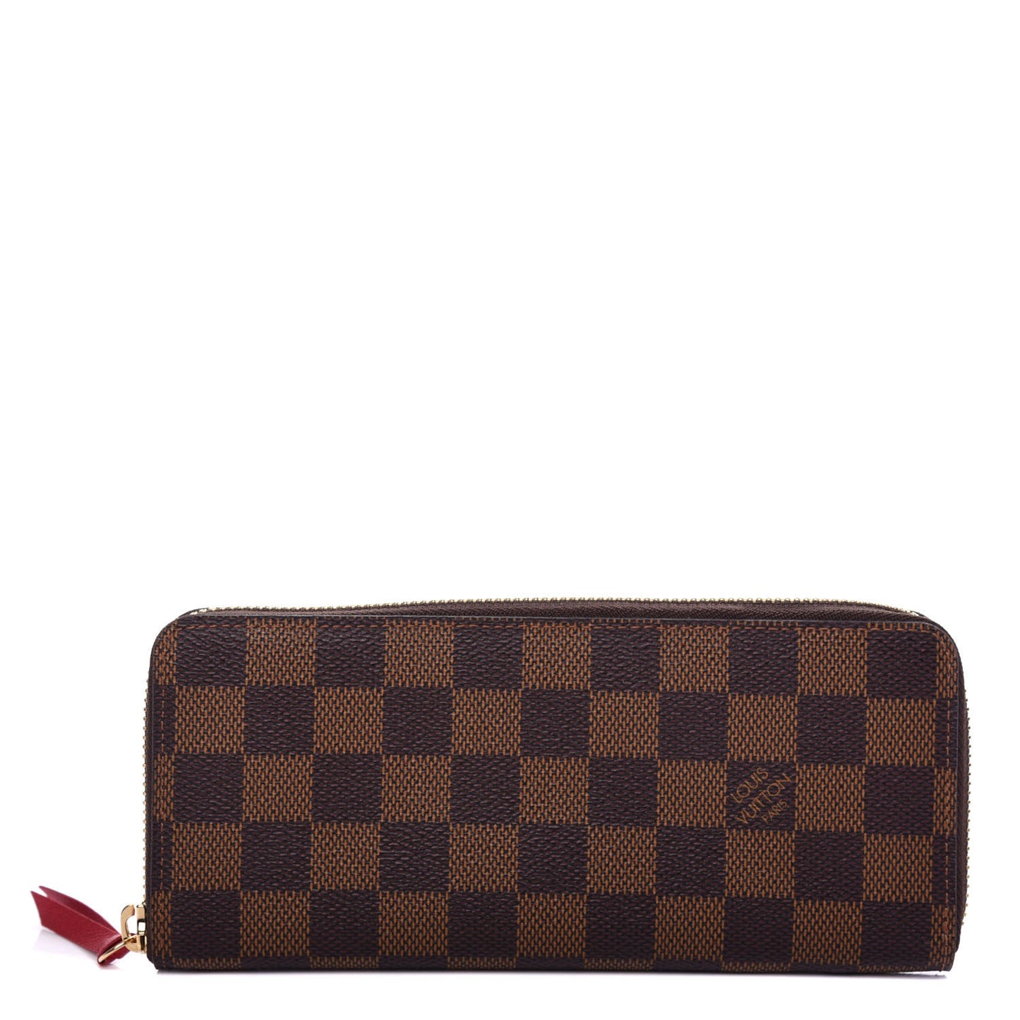 Damier Ebene Clemence Wallet Cherry