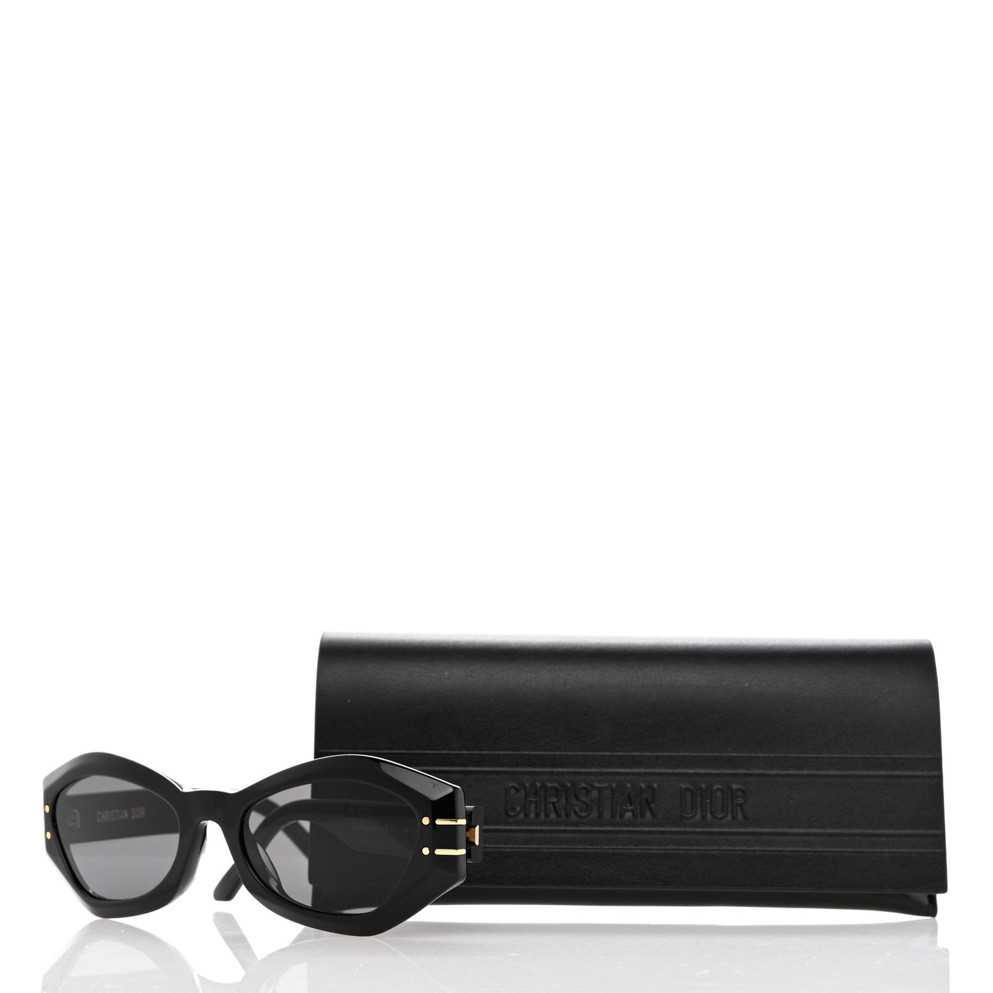 Acetate DiorSignature B1U Butterfly Sunglasses Black