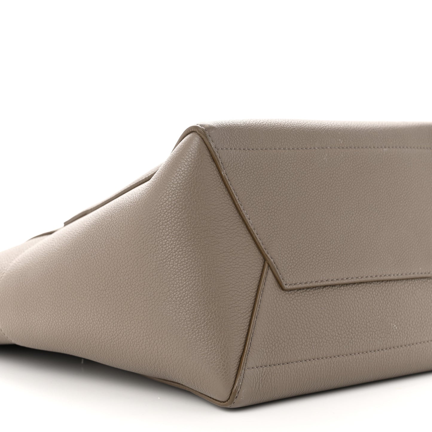 Soft Grained Calfskin Sangle Bucket Bag Taupe