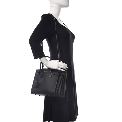 Saint Laurent Grained Calfskin Baby Sac De Jour Black 2 of 10