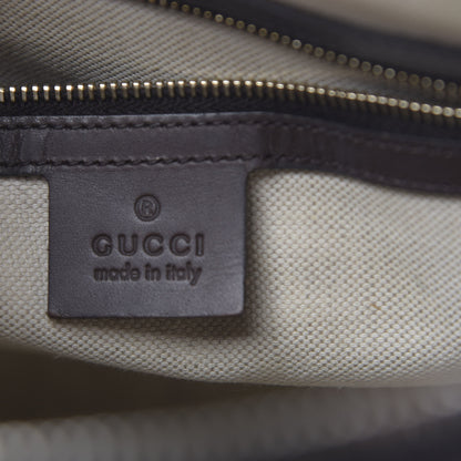 Gucci Monogram Vintage Web Medium Boston Dark Brown 6 of 16