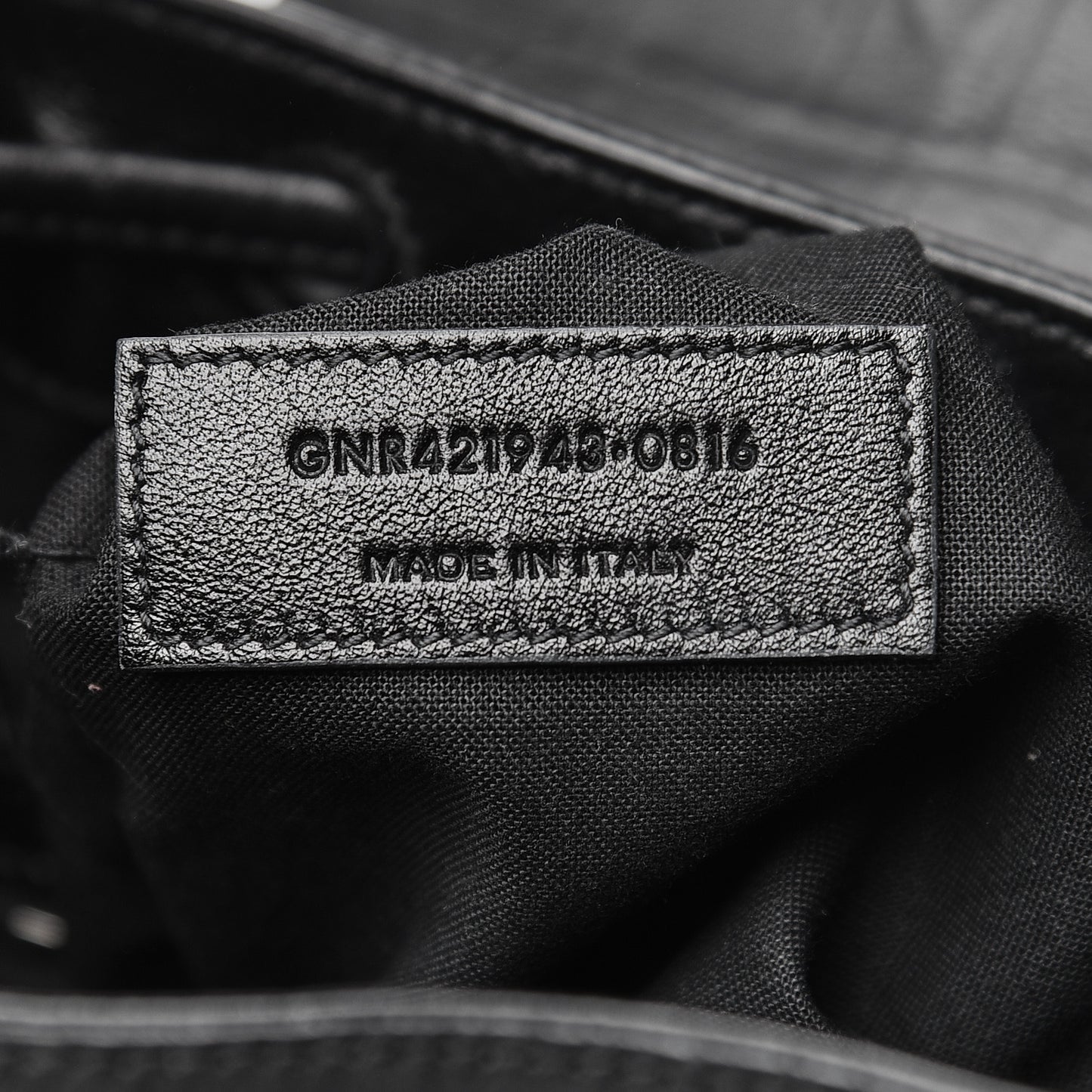 Crocodile Embossed Lambskin Festival Backpack Black