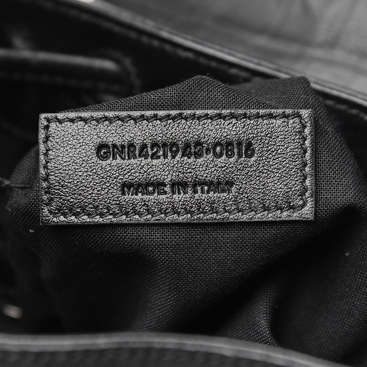 Saint Laurent Crocodile Embossed Lambskin Festival Backpack Black 7 of 11