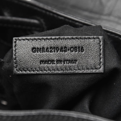 Saint Laurent Crocodile Embossed Lambskin Festival Backpack Black 7 of 11