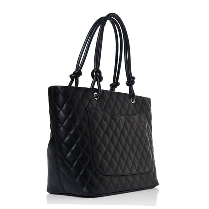 Chanel Calfskin Quilted Large Cambon Tote Black 3 of 12