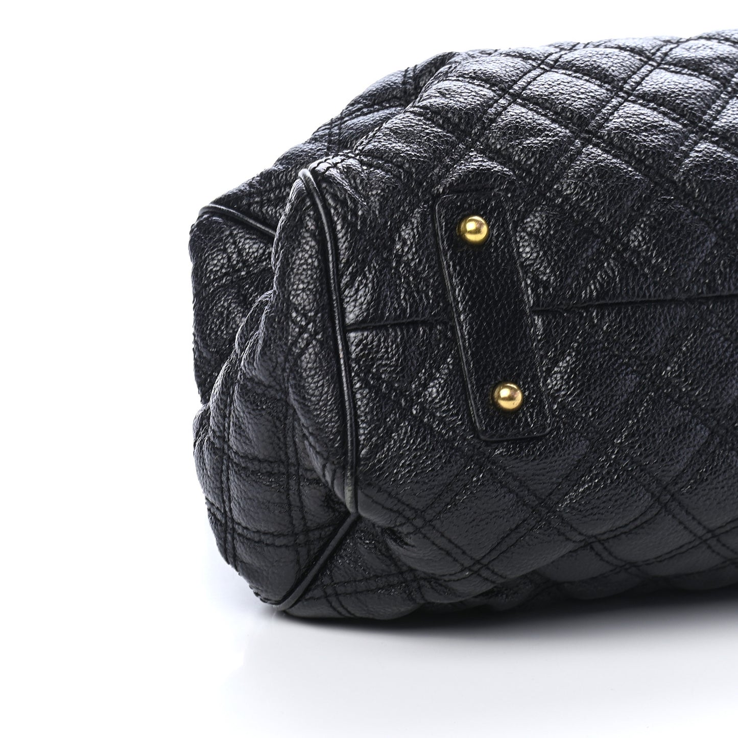 Calfskin Quilted Stam Black