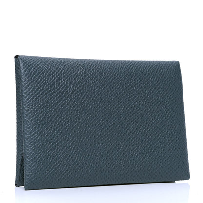 Hermes Epsom Calvi Duo Card Case Bleu Orage 2 of 5