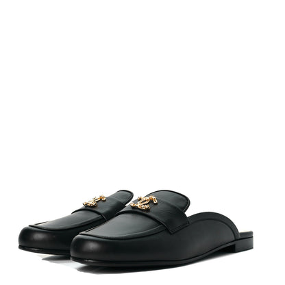 Chanel Calfskin CC Mules 40.5 Black 2 of 10