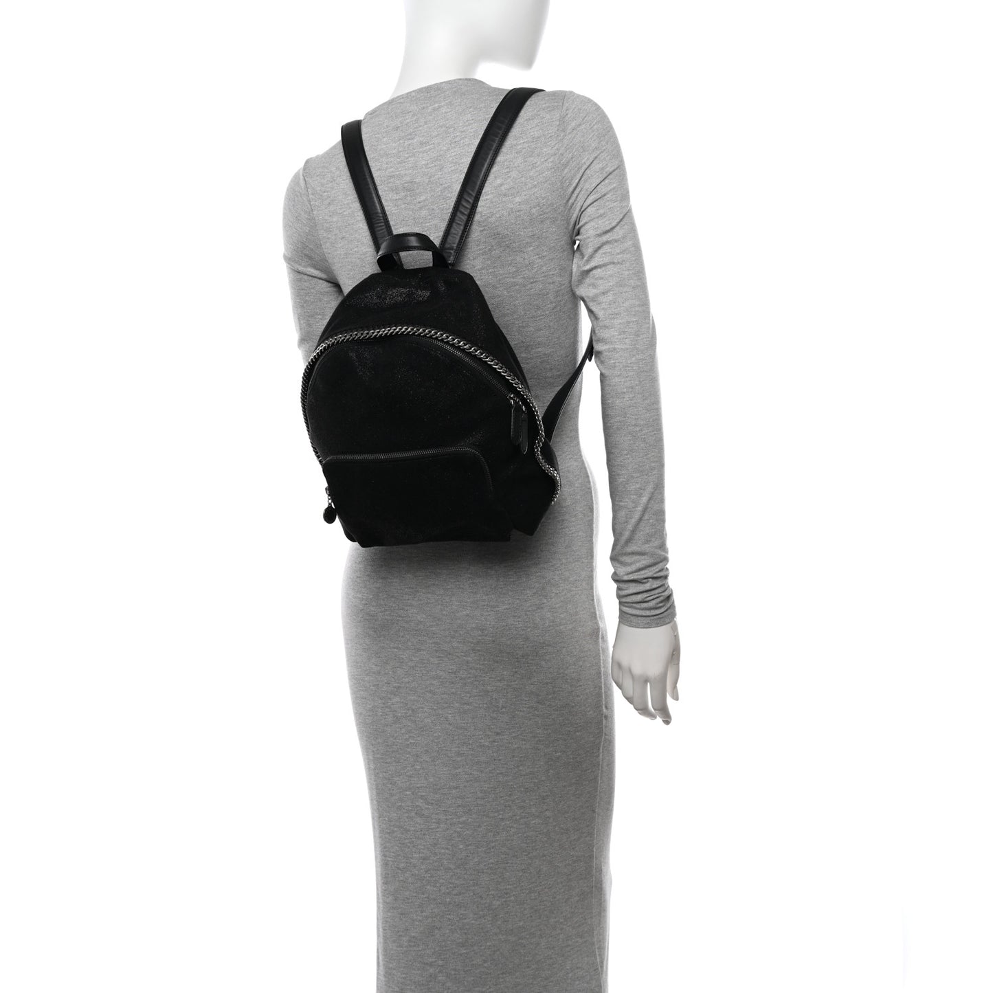 Shaggy Deer Small Falabella Backpack Black