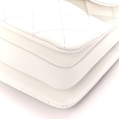 Chanel Lambskin Crystal Quilted Mini Trendy CC Dual Handle Flap Bag White 11 of 12