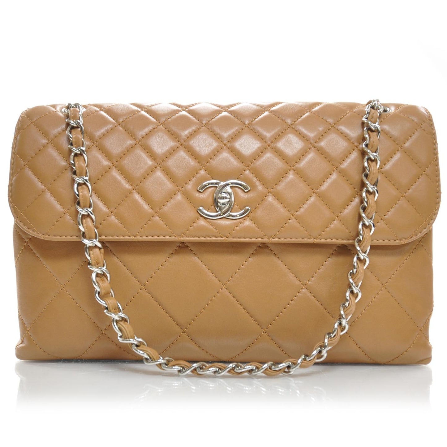 Leather Quilted In the Business Flap Bag