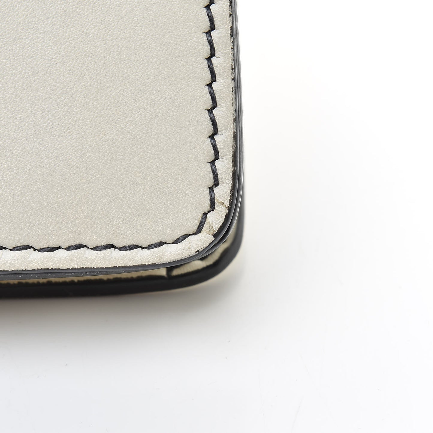 Calfskin J'Adior Chain Flap Bag Off White