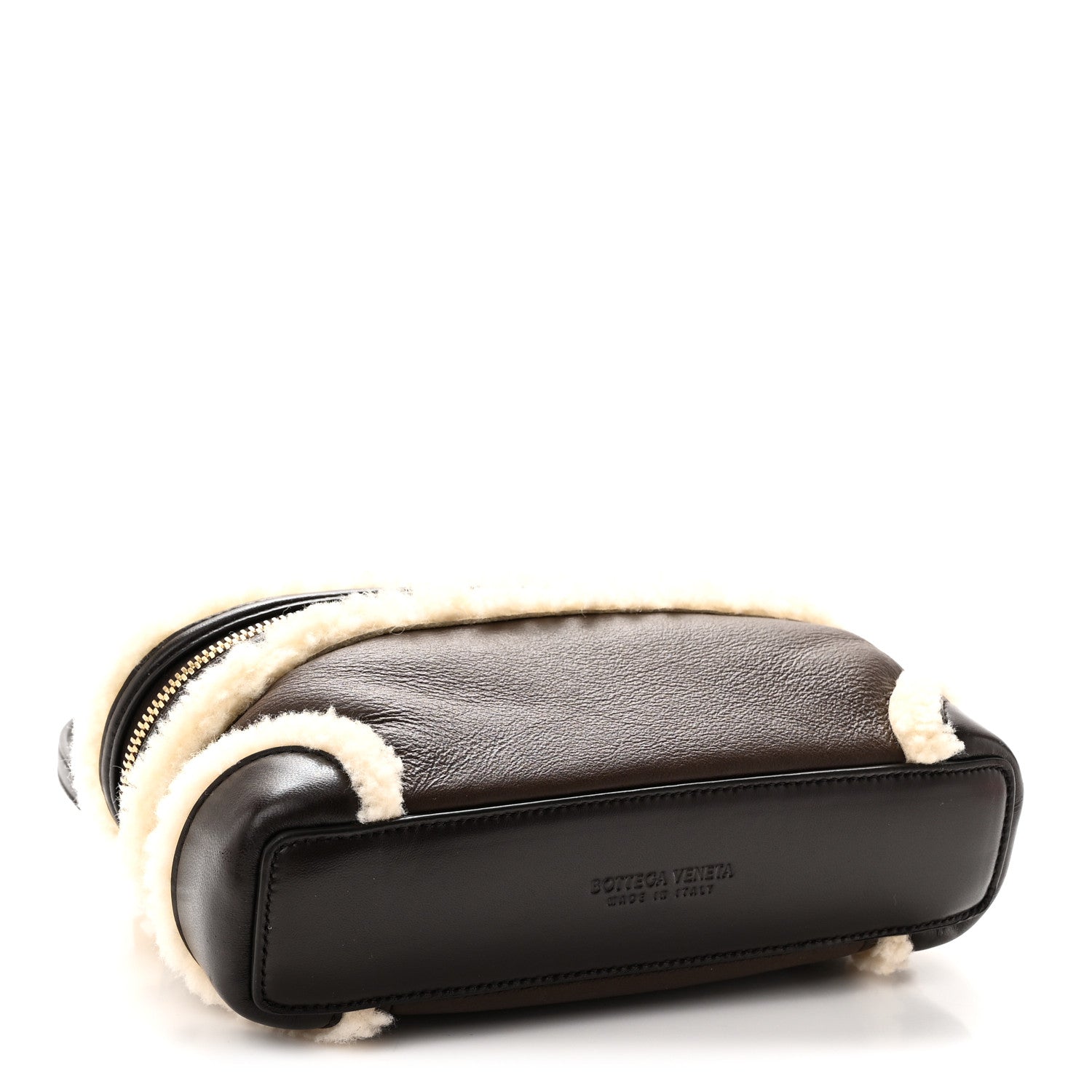 Bottega Veneta Calfskin Shearling Bang Bang Vanity Case Light Brown Teddy 4 of 10