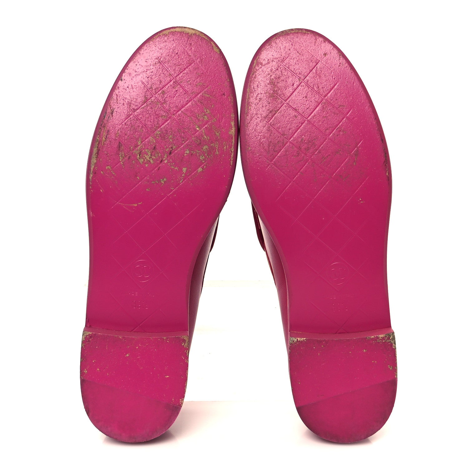 Chanel Lambskin Quilted CC Turnlock Loafers 39.5 Fuchsia 6 of 10