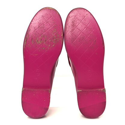 Chanel Lambskin Quilted CC Turnlock Loafers 39.5 Fuchsia 6 of 10