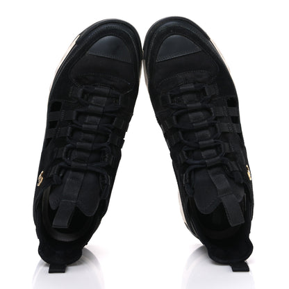 Chanel Fabric Calfskin Suede CC Sneakers 41 Black 2 of 10
