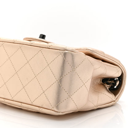 Chanel Metallic Lambskin Quilted Mini Square Flap Gold Black 10 of 10
