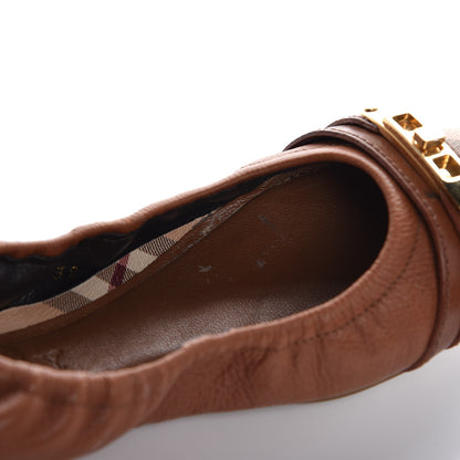 Burberry Haymarket Check Aston Ballerina Flats 39 Tan 13 of 15
