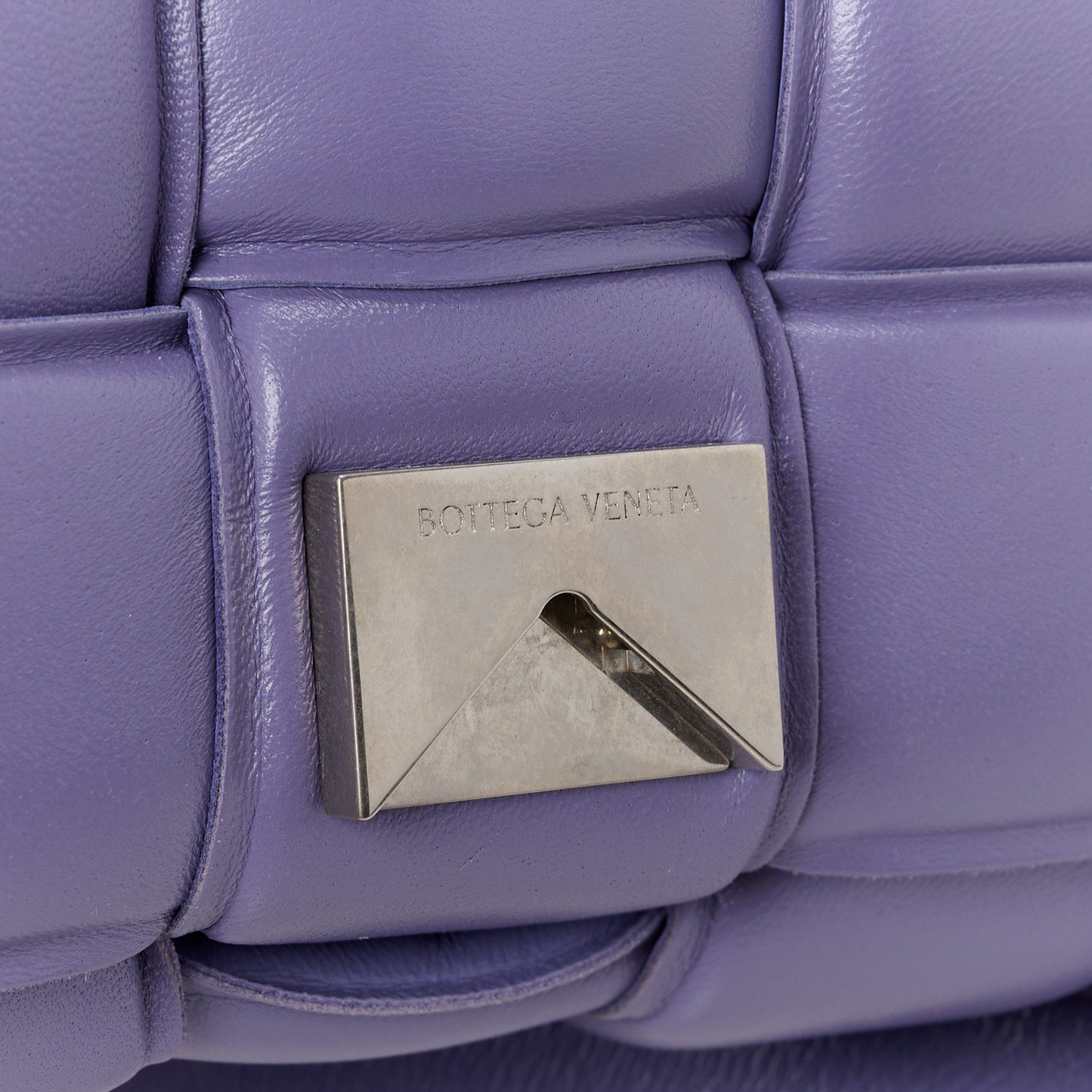 Nappa Maxi Intreccio Padded Cassette Crossbody Bag Lavender