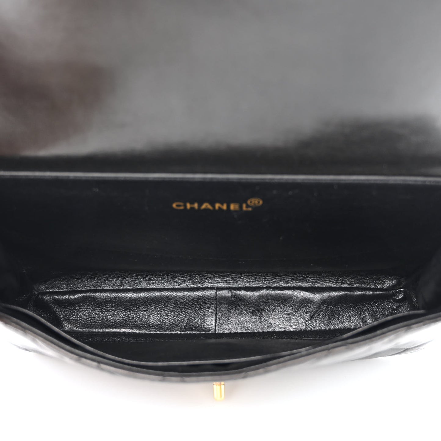 Lambskin Quilted Medium Double Sided Flap Black