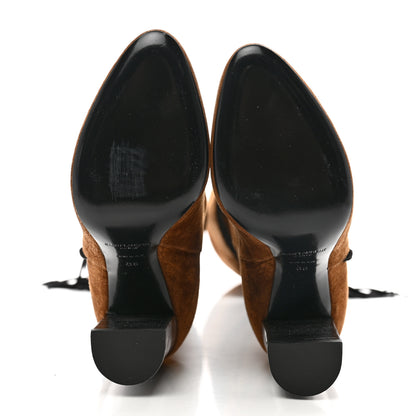Saint Laurent Suede Over The Knee Boots 36 Brown 5 of 6