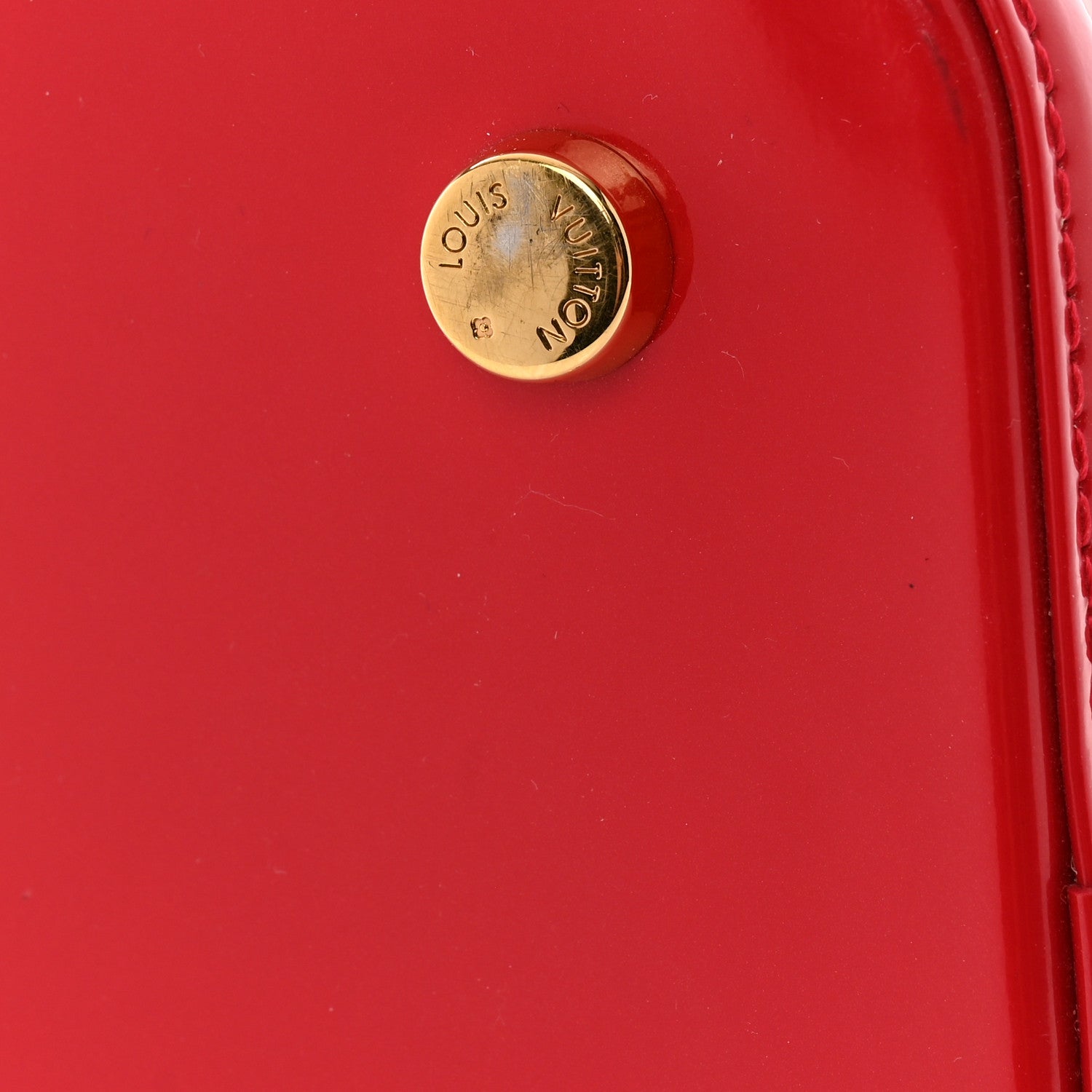 Louis Vuitton Vernis Kusama Infinity Dots Lockit MM Red 11 of 14