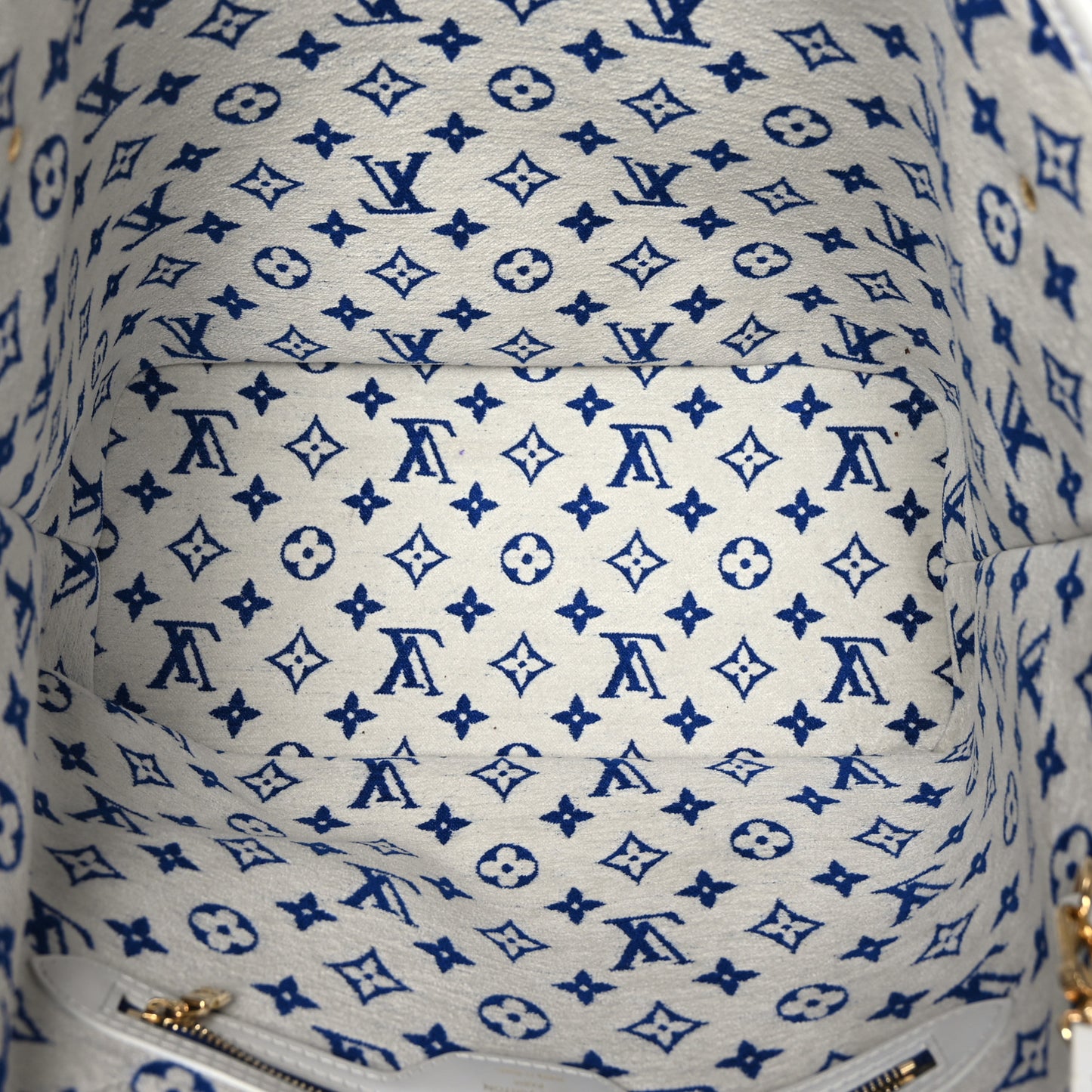 Jacquard Velvet Monogram LV Match Neverfull MM Bleu