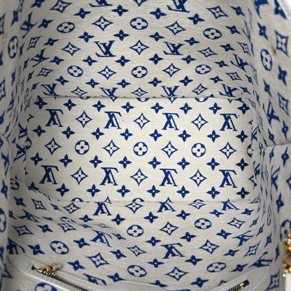 Louis Vuitton Jacquard Velvet Monogram LV Match Neverfull MM Bleu 6 of 9
