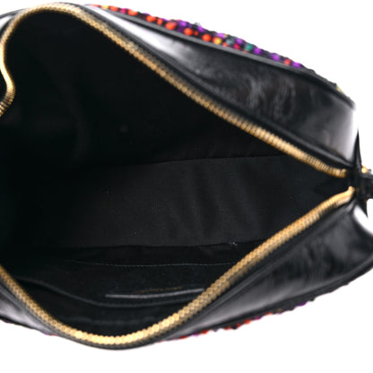 Saint Laurent Tweed Calfskin Monogram Lou Camera Bag Black 5 of 10