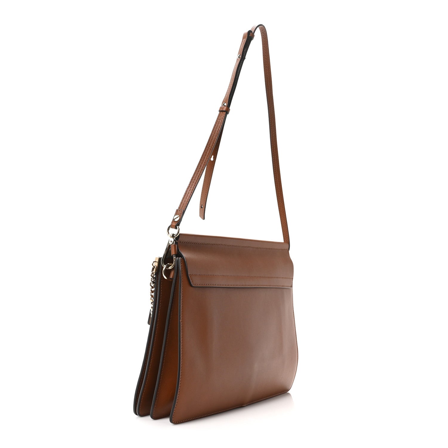Chloe Goatskin Braided Medium Faye Shoulder Bag Caramel Black 3 of 9