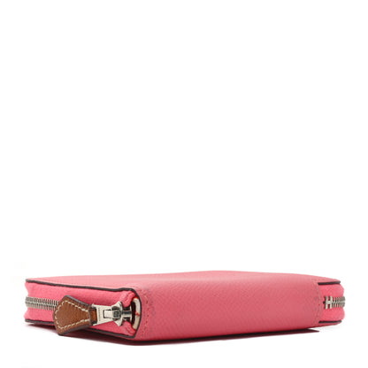 Hermes Epsom Silk'In Compact Wallet Rose Azalee 4 of 6