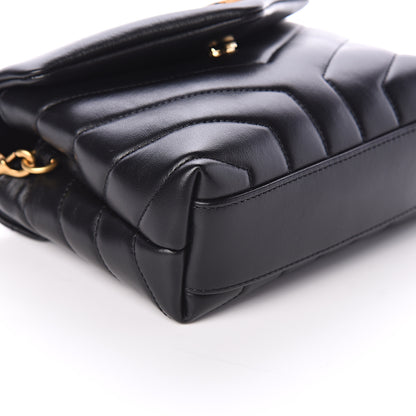 Saint Laurent Calfskin Y Quilted Monogram Toy Loulou Crossbody Bag Black 6 of 7