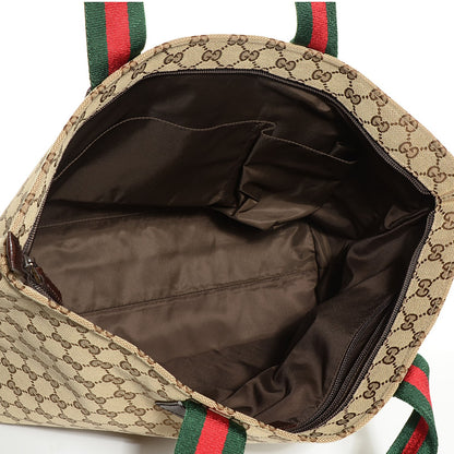 Gucci Monogram Web Large Diaper Tote Brown 6 of 8