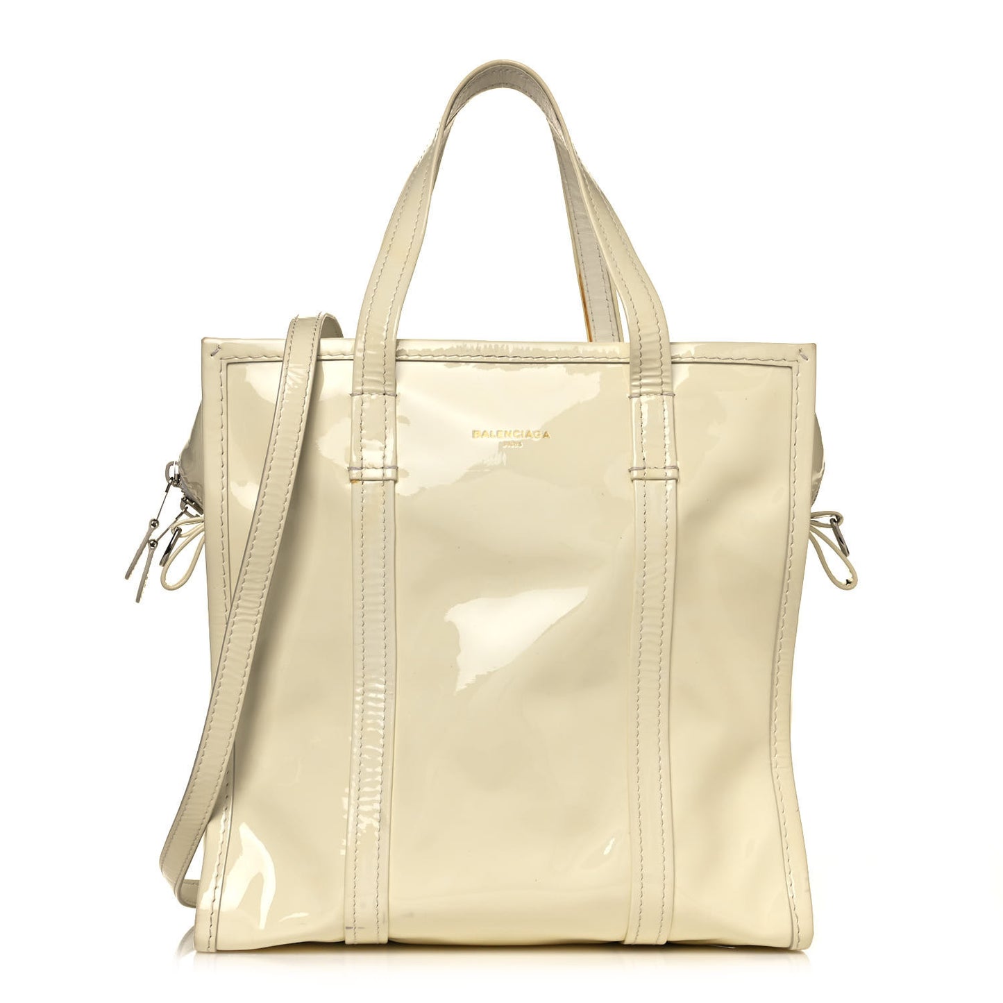 Patent S Bazar Shopper Tote White