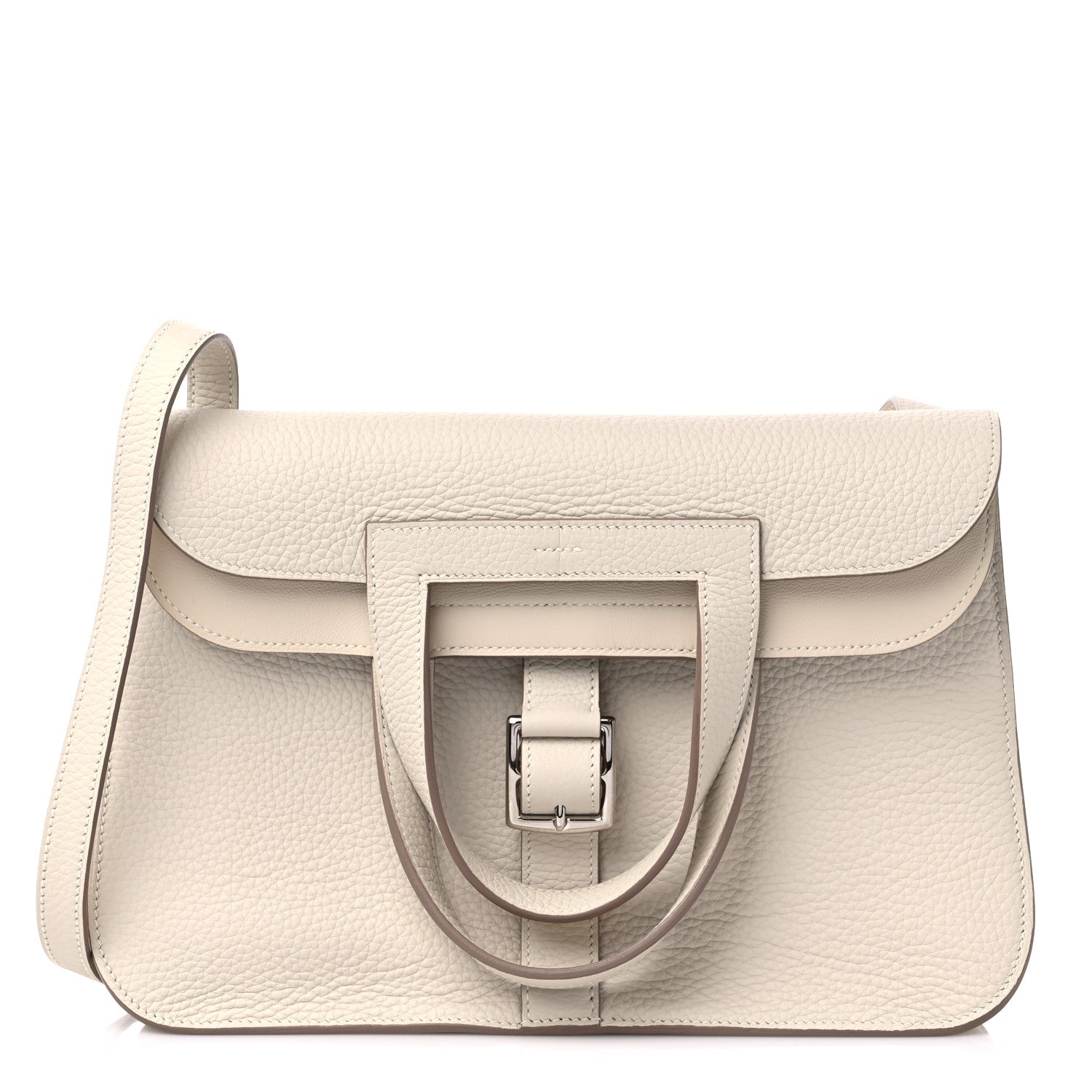 Hermes Taurillon Clemence Halzan 31 GM Craie 1 of 8