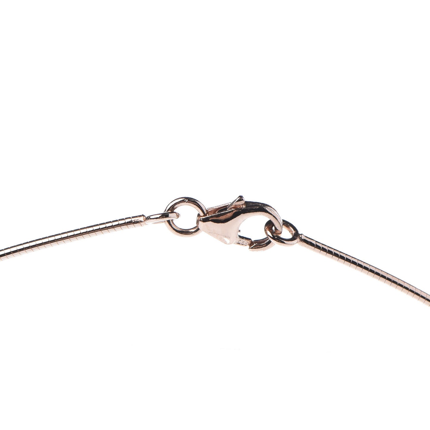Lacquered Rose Gold Pop H Pendant Necklace Ecru