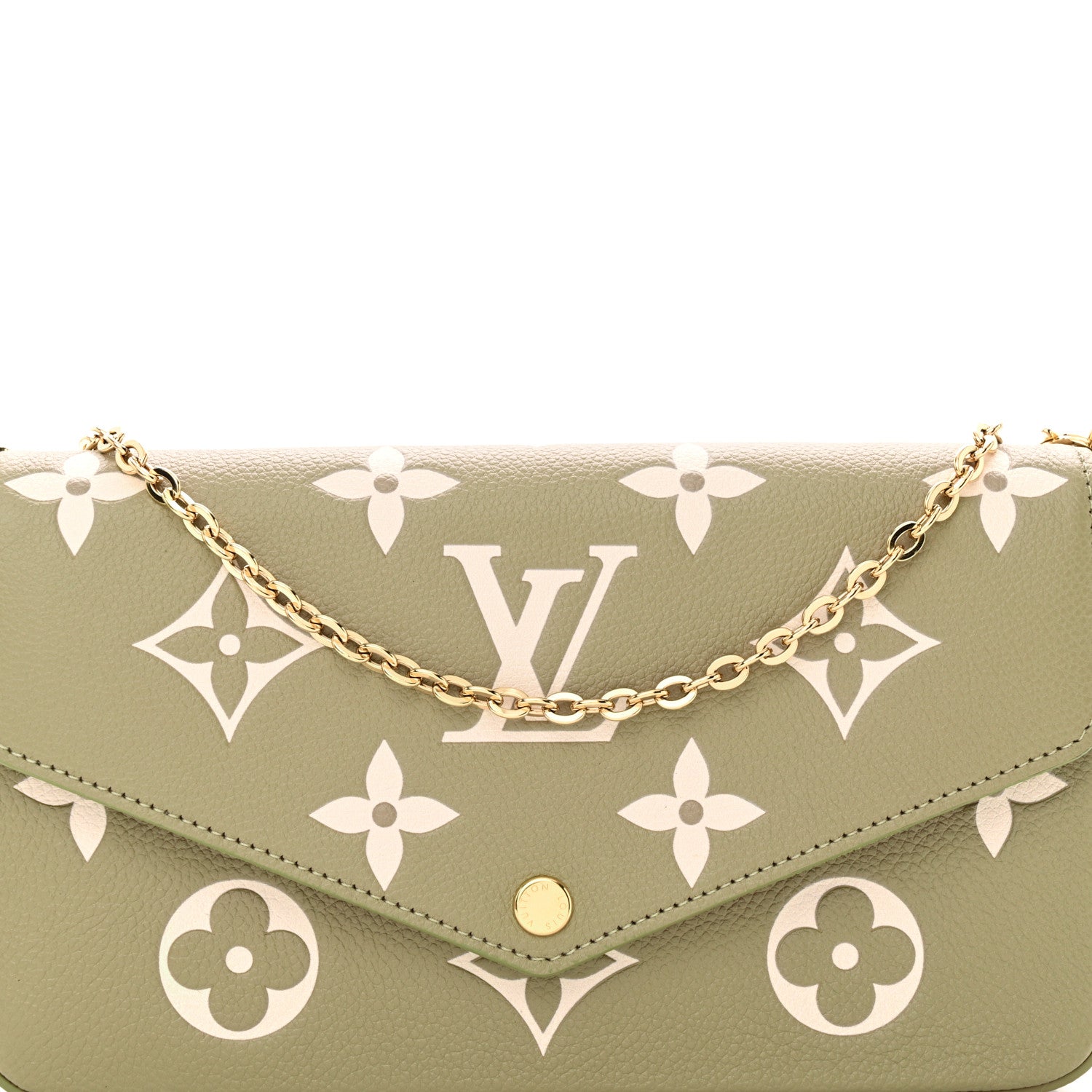 Louis Vuitton Empreinte Monogram Giant Felicie Pochette Tourterelle Creme 8 of 10